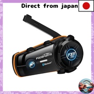 FODSPORTS FX8 PRO Motorcycle Intercom: Dual Chip, 10-Way Calling, Music Sharing, Noise Cancellation,