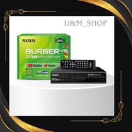 Set Top Box Burger Matrix DVBT2 receiver matrix burger matrix hijau/stb matrix burger hijau (free hd