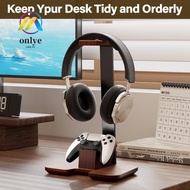ONLYE Headphone Stand, Wooden Universal Headset Stand,  Creative Detachable Headphone Holder for Des