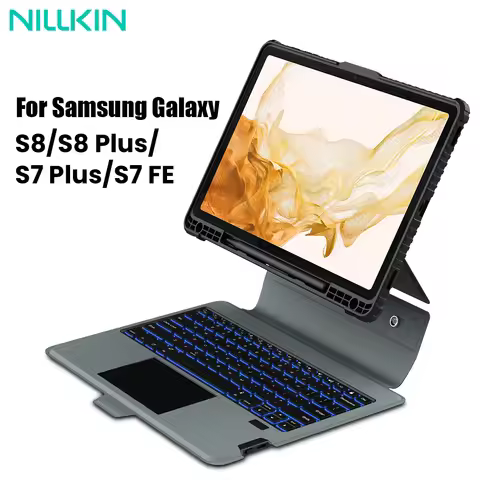 NILLKIN For Samsung Galaxy Tab S10+ Case Magic Backlight Keyboard Case For Samsung Tab S9 FE Plus Ta