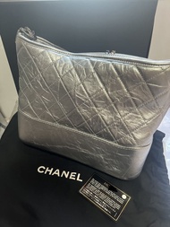 停產！95% New Chanel Gabrille Hobo Medium  Sliver Bag 流浪包中號