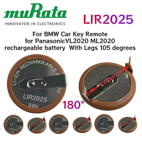 5-100PCS LIR2025 Original for Panasonic VL2020 ML2020 2020 Rechargeable Battery Batteria With Legs 1