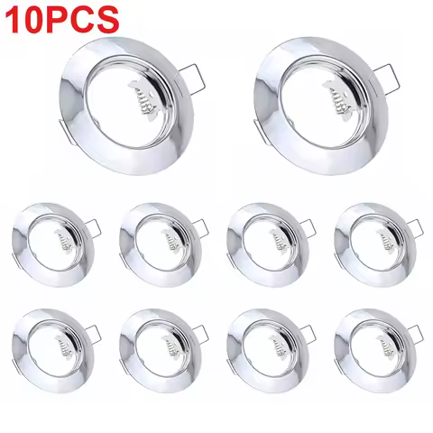1/10PCS Recessed Spot Ceiling Lights LED Downlights GU10 Black Chrome Downlight Round Recessed Light