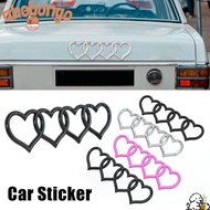 ABEBONGOTF Trunk Tail Label Badge, Heart-shaped ABS Plastics Love Heart Logo Rear, Modified Love Tai