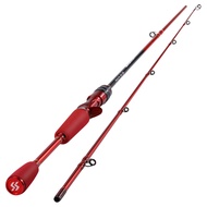 Sougayilang Red Fishing Rod 2 Section 6ft 7ft 240-Tons Carbon Fiber 4-12LB Super Strong Spinning Rod