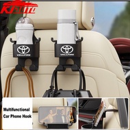 1/2pcs Toyota Vellfire Car Seat Headrest Hook Hanger Storage Organizer Universal with Cup Holder for