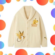 [gelato pique] UNISEX Baby Moco JQD Shawl Cardigan. YEL. Pokémon. Pikachu. Raichu. Pichu. Direct fro