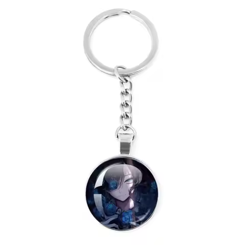 Ado Kyogen X Uta I Love Ado Accessories Glass Cabochon Pendant Metal Key Ring Fans Jewelry Decor Fri