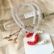 Handmade Clay Cucci Logo Design Necklace (Ready Stock)