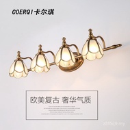 Retro Lamp Mirror Bathroom American Mirror Copper Mirror Wall Lamp Lamp Full Lamp Cabinet Makeup Bro