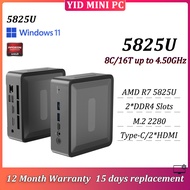 Mini PC AMD R7 5825U 2*DDR4 3200MHz SSD M.2 2280 Windows 11 Pro Type-C 2*HDMI Gaming pc Office Compu