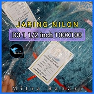 D3 nylon net 1 1/ 2 inch 100x100 | Fishing net Nilon