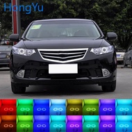 Latest Headlight Multi-color RGB LED Angel Eyes Halo Ring Eye DRL RF Remote Control for Honda SPIRIO