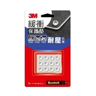 3M Scotch 緩衝保護墊(B1001)-圓型(透明12入)(10x10x3mm)