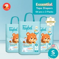 Faybel Baby Essestial TAPE Diaper - S 64pcs (TAPE)