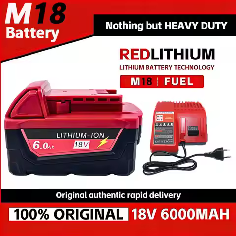 For Milwaukee 18V battery M18-HB3 high energy battery 6AH 9AH 12AH ,for Milwaukee M12-18FC charger 4