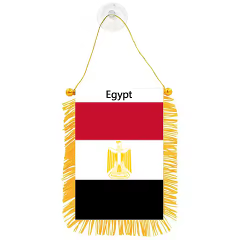 Fast Delivery Double Side Printing Bunting Pennant National Egypt Hanging Flags