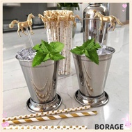 BORAG Drink Stirrers, Metal Horse Stirrer Water Cup Accessories Horse Straw Decoration, Gifts Drink Tool Horse Shape Metal Horse Straw