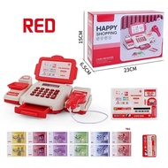 Mainan Anak Mesin Kasir Cash Register Happy Shopping Mesin Kasir Cashier Machine Mini Market Toys