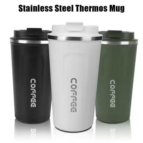 Hot 380/510ML Thermo Cafe Leak_Proof Travel Thermo Cup Double Stainless Steel for Tea Water Coffee C