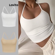 Casual Tank Top Plain Basic Crop Tank Top for Women L77ED058 (Multi-color)