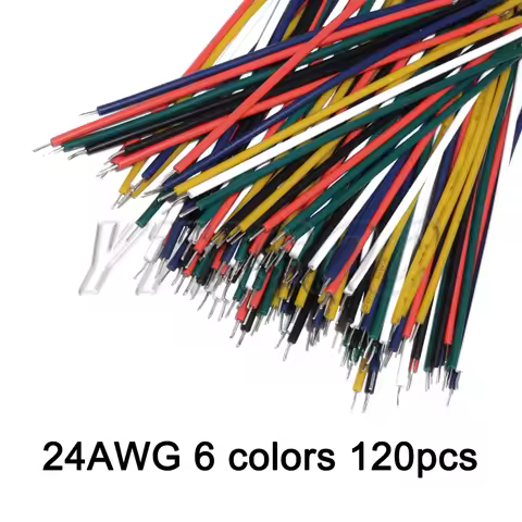120PCS/set 24AWG 8cm Tin-Plated Breadboard PCB Solder Cable 24AWG Fly Jumper Wire Tin Conductor Wire