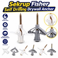 Fiser Gypsum Screws Fischer Screws Ceiling Anchor Self Drilling Drywall Anchor Butterfly Model