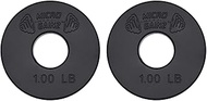 Micro Gainz Standard 1-Inch Center Hole Weight Plates, Set of 2 Black Fractional Plates Choose Set (