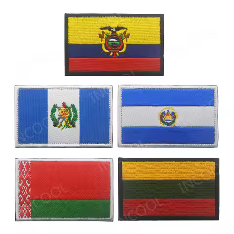 Embroidery Patches Ecuador Guatemala El Salvador Lithuania Belarus Spain Italy Germany France Poland