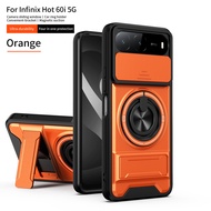 For Infinix Hot 60i 5G Case Infinix Hot 60i 5G Cover Magnetic Fold Holder Military Armor Camera Prot
