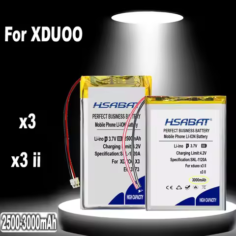 Top Brand 100% New 2500mAh~3000mAh Battery for XDUOO X3 / X3 II Music Player Batteries