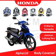 HONDA Alpha 110 Drum Disc Body Cover Set Coverset Body Kit Colour Parts Wave Alpha Alpha110 V1 Black