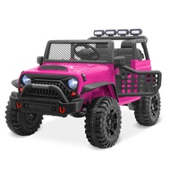 Kidzone 12V 3.8 MPH Kids 2-Seater Ride On Truck Car Electric Vehicles w/Personalize License Plate, 4