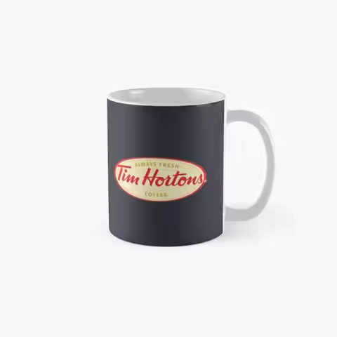 Tim Hortons Classic Mug Picture Handle Round Printed Simple Cup Coffee Photo Gifts Drinkware Image T