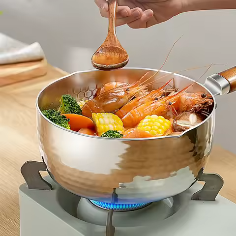 LFGB Certification 99.9% Anti-Bacterial 316L Stainless Steel Kitchen Japanese Light-Weight Pot Yukih