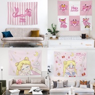 Custom Tapestry Ins Pink Series Background Cloth Tapestry Wall Cloth Simple Stroke Background Cloth 