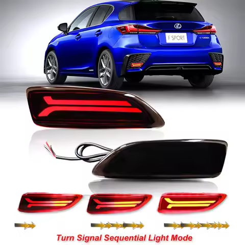 Car LED Rear Bumper Reflector Light For Toyota Corolla 2011 2012 2013 For Lexus CT200h Tail Stop Sig