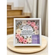 FRAME MAS KAHWIN SIAP GUBAH SQUARE  FRAME DUIT HANTARAN FRAME MAS KAHWIN 3D FRAME MAS KAHWIN MURAH W