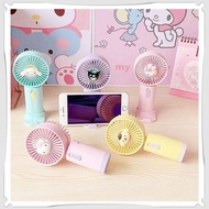 Table Fan Dormitory Desk Surface USB Rechargeable Fan Kuromi Cinnamoroll Summer Cooling portable Small Fan YO