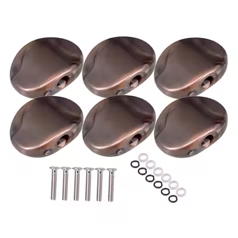 6pcs Guitar Tuning Pegs Caps Machine Head Classical Guitar Replacement Buttons Knobs for Acoustic Fo