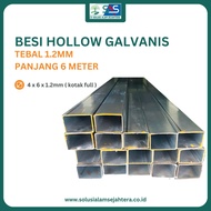 Besi Hollow Galvanis 4 x 6 x 1.2 mm Kotak Full