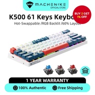 Machenike K500 B61 Mechanical Keyboard Wired 60% Keys Hot-swappable RGB Backlit Gaming Keyboard