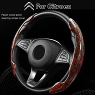 New Peach Wood Grain Leather Car Steering Wheel Cover For Citroen C3 C4 Picasso C5 Aircross DS3 DS4 