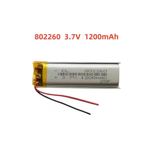 3.7V 1200mAh Lithium Polymer LiPo Rechargeable Battery 802260 For Mp3 MP4 GPS PSP DVD Mobile Video g