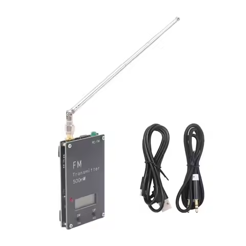 A01E-2000M 0.5W FM Transmitter Stereo Digital LED Display Frequency 88M-108Mhz For Campus Radio DSP 