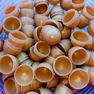 Plastic Eggs Small Gold Size Approximately 4.3x3.3 Cm.