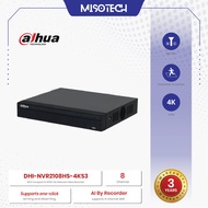 Dahua DHI-NVR2108HS-4KS3 8 Channel 4K 1 SATA Non-PoENVR H.265 SMD Plus IP Camera