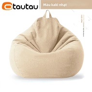 OTAUTAU Lớn Vải Lanh Cotton Đậu Túi Thả Nước Hình Quả Lê Ghế Lười Pouf Salon Ottoman Puff Lounger DD