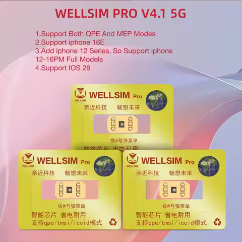 2025 Newest WellSim Pro V4.1 5G With QPE & MEP Modes For iPhone 6-16PM Full Models Support IOS 26 An