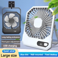 4000mah Mini Table Fan USB Rechargeable Portable Table Fan for Office Dormitory Outdoor Strong Wind Silent Fan with LED Screen